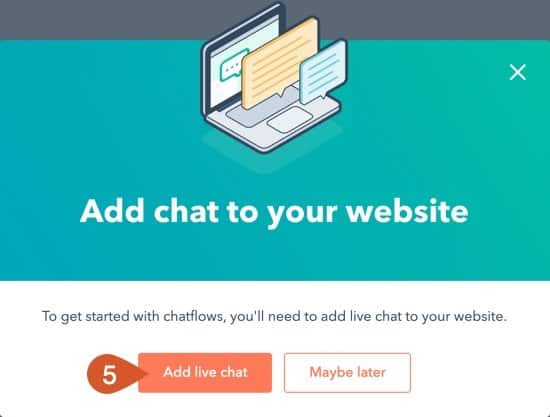 Add live chat to your website popup for first chatflow.