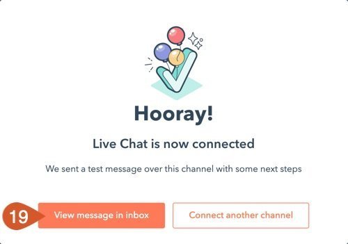 Chat successfully set up message.