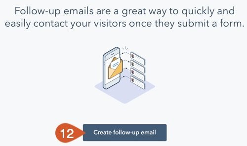 Click the create follow-up email button.