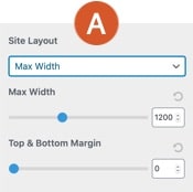 Max Width site layout.