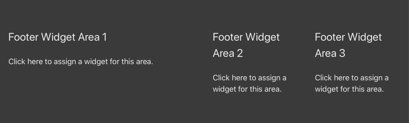 WPHubSite Theme custom footer widget layout.